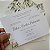 Convite Casamento Forrado Folhagem Envelope Branco Perolado - Imagem 1