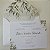 Convite Casamento Forrado Folhagem Envelope Branco Perolado - Imagem 3