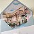 Convite Casamento Forrado Envelope Azul Serenity Aquarela - Imagem 2