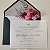 Convite Casamento Envelope Verde Escuro Metalizado Dourado Floral Fucsia - Imagem 2