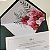 Convite Casamento Envelope Verde Escuro Metalizado Dourado Floral Fucsia - Imagem 4