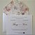 Convite Casamento c/ Envelope Forrado Coral com Metalizado - Imagem 2