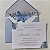 Convite Casamento com Envelope Azul Serenity Hortênsias - Imagem 2