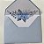 Convite Casamento com Envelope Azul Serenity Hortênsias - Imagem 5