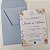 Convite Casamento Azul Serenity Vertical Com Brasão Metalizado com Cordão - Imagem 6