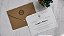 Convite Casamento com iniciais no Envelope Kraft - Imagem 5