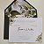 Convite Casamento Envelope Forrado  Verde Escuro Folhagem - Imagem 2