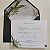 Convite Casamento Envelope Forrado  Verde Escuro Folhagem - Imagem 3