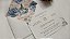 Convite Casamento Forrado Envelope Azul Branco Fosco - Imagem 1
