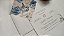 Convite Casamento Forrado Envelope Azul Branco Fosco - Imagem 3