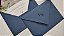 Convite Casamento Envelope Azul Escuro Forrado C/ Iniciais Metalizadas - Imagem 2