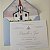 Convite Casamento Forrado Envelope Azul Serenity Capela - Imagem 1