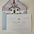 Convite Casamento Forrado Envelope Azul Serenity Capela - Imagem 2