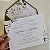 Convite Casamento Envelope Forrado Verde Oliva Floral Branco - Imagem 2
