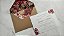 Convite Casamento Envelope Forrado Kraft Fucsia - Imagem 1