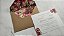 Convite Casamento Envelope Forrado Kraft Fucsia - Imagem 2
