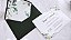 Convite Casamento Envelope Forrado Verde Escuro - Imagem 2