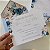 Convite Casamento C/ Envelope FORRADO Azul Serenity com laranja - Imagem 5