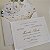 Convite Casamento envelope Forrado floral Branco - Imagem 1