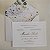 Convite Casamento envelope Forrado floral Branco - Imagem 3