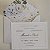 Convite Casamento envelope Forrado floral Branco - Imagem 2