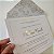 Convite Casamento Envelope Branco Fosco Forrado c/ metalizado Dourado - Imagem 3