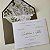 Convite Casamento Envelope Forrado Verde Oliva - Imagem 1