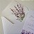 Convite Casamento Forrado Branco Floral Lilás Lavanda - Imagem 3
