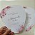 Ventarola Leque Personalizado Floral Rosa - Imagem 1