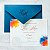 Convite Casamento Envelope Azul Escuro Forrado C/ Iniciais 15 Anos / Debutante - Imagem 3