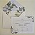 Convite Casamento envelope Forrado floral Branco com Folhagem - Imagem 3