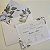 Convite Casamento envelope Forrado floral Branco com Folhagem - Imagem 1