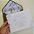 Convite Casamento c/ Envelope Forrado Verde Oliva Folhagem - Imagem 2