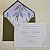 Convite Casamento c/ Envelope Forrado Verde Oliva Folhagem - Imagem 3