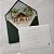Convite Casamento Envelope Verde Escuro Forrado Aquarela - Imagem 1