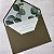 Convite Casamento Envelope Forrado Verde Oliva Eucalipto - Imagem 3