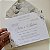 Convite Casamento envelope Forrado floral Branco com Folhagem - Imagem 3