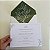 Convite Casamento c/ Envelope Forrado Verde Oliva - Imagem 3
