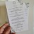 Menu / Cardápio Personalizado Para Casamentos Lâmina Verde - Imagem 1