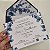 Convite Casamento Envelope Azul Escuro Forrado Folhagem - Imagem 3