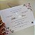Convite de Casamento Envelope Branco Perolado Floral Rosê c/ Metalizado Dourado - Imagem 2