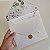 Convite Casamento envelope Forrado floral Branco com Lacre de cera - Imagem 1