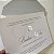 Convite Casamento Envelope Branco Fosco Forrado c/ metalizado Prata - Imagem 2