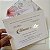 Convite Casamento Envelope Branco Fosco Forrado c/ metalizado Dourado - Imagem 1
