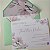 Convite Casamento C/ Envelope Verde Menta Floral Rosê - Imagem 3