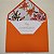 Convite Casamento C/ Envelope Laranja forrado - Imagem 3