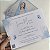 Convite 15 anos / Debutante C/ Envelope Forrado Azul Serenity Virgem Maria - Imagem 1