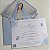 Convite 15 anos / Debutante C/ Envelope Forrado Azul Serenity Virgem Maria - Imagem 5