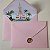 Convite Casamento Envelope Forrado Rosa Rosê Aquarela Lacre de Cera - Imagem 2