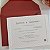 Convite Casamento c/ Envelope Marsala Borda Relevo - Imagem 2